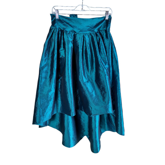 Kafe Womens High waist/rise Blue Silk Midi Skirt Size Large - Picture 4 of 10